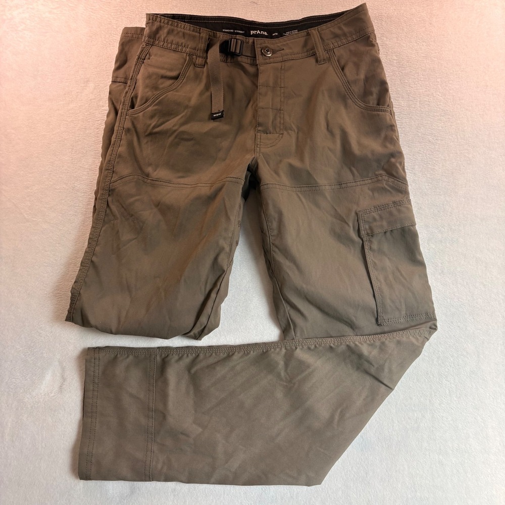 PrAna Zion Mens 28x32 Cargo Hiking Pants Brown Stretch Straight Leg 2127801